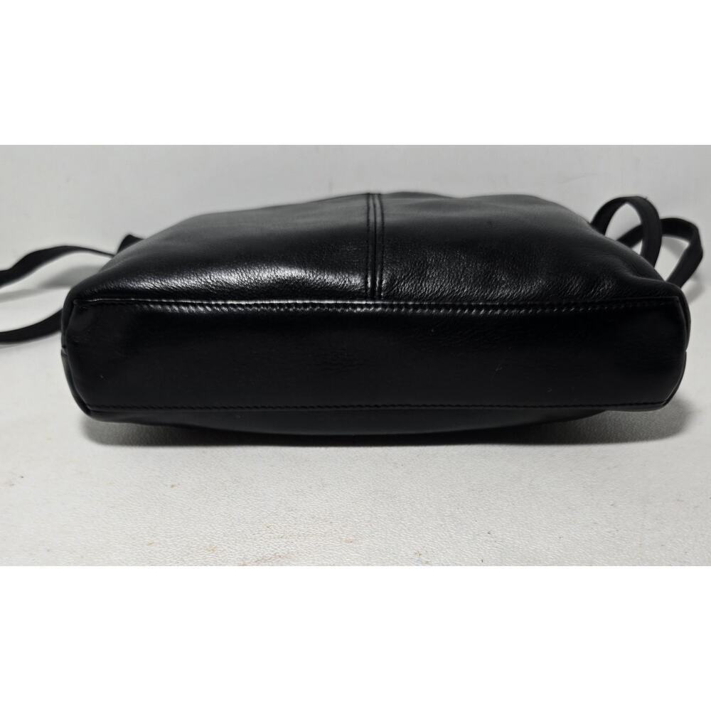 MARGOT New York CROSSBODY PURSE BAG Black SOFT LEATHER ADJ. STRAP - Picture 6 of 13